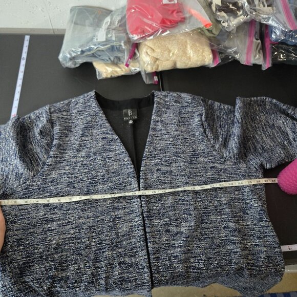 Bobeau Maren Kimono Jacket Plus Size 2X Pom Poms Embroidered Cardigan Sweater - Picture 7 of 11